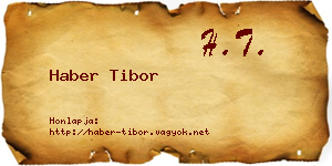 Haber Tibor névjegykártya
